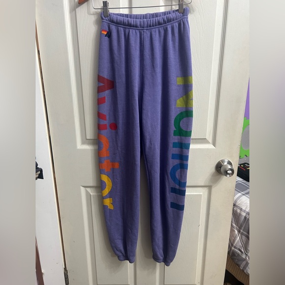 Aviator Nation Pants - AVIATOR NATION PURPLE PANTS WOMENS SIZE SMALL